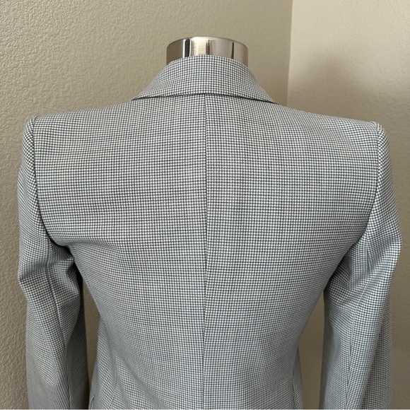 CLUB MONACO Borrem Single Button Blazer Wool Blend White Grey Size 10 - Picture 11 of 16